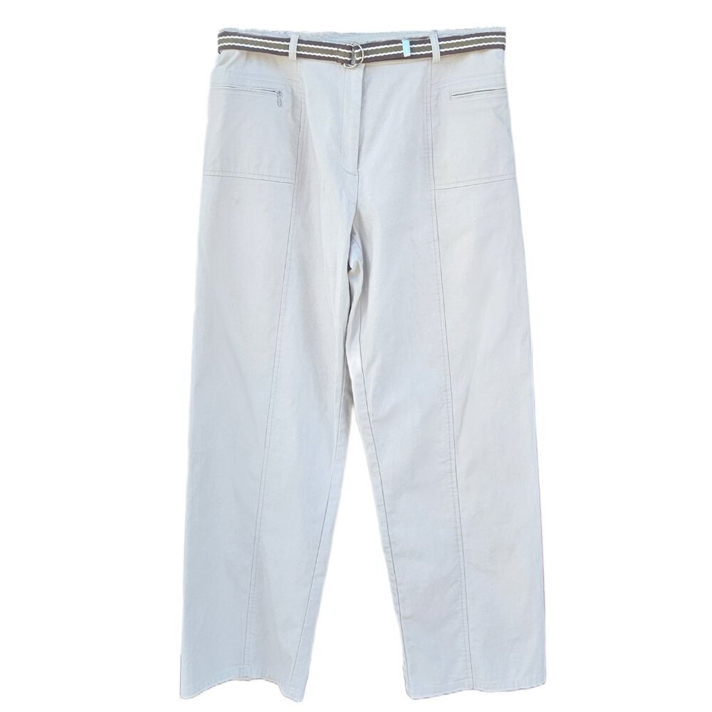 Tribal Stretch Extensible Women's Casual Off White Pants - 12